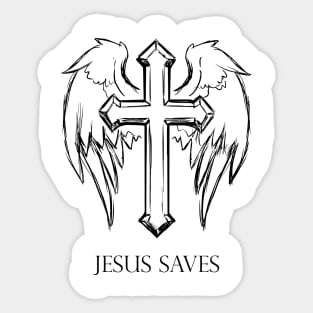 Jesus saves Sticker